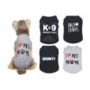 I Love My Mom Funny T Shirts Security Print Pet Apparel for Small Dogs and Cats