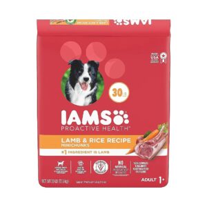 IAMS-Approved Adult Dog Food with Real Lamb and Rice for Digestive Health