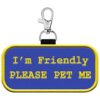 Identification Patch Tag for Therapy Dogs and Support Animals with Plastic Clip