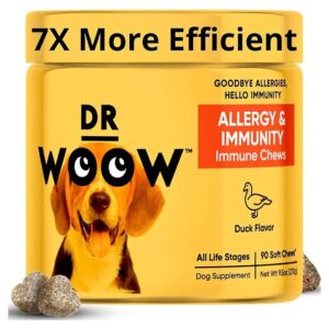 Immune Support and Allergy Relief Supplement with Prebiotic and Probiotic Blend for Dogs