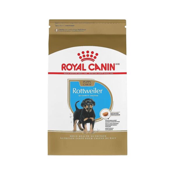 Immune Support and Healthy Development Puppy Food for Purebred Rottweiler Puppies