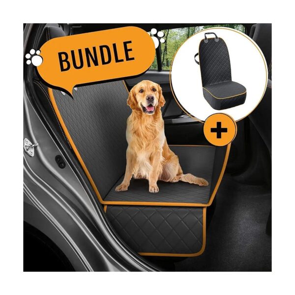 Impressively Durable Dog Seat Cover Set for Front and Back with Safety in Mind