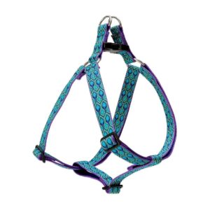 In Harness with Rain Song Pattern for Large Dogs, 1 Inch Wide, 24-38 Inch Girth