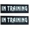 In Training Patch for Dog Vest and Harness Attachment Black Large Size for Security