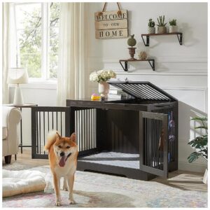 Inch Dog Crate with Three Doors for Comfortable Medium Small Dog Housing