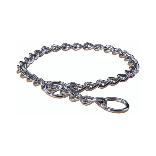 Inch Gray Metal Choke Chain Dog Collar for Large Breeds