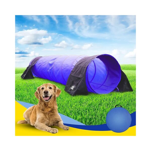 Inch Open Dog Agility Tunnel with Sandbags for Small Medium and Large Dogs