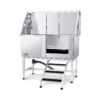 Inch Silver Dog Bath Station with Stairs and Soap Box for Home Use