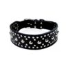 Inch Wide Spiked PU Leather Dog Collars with Adjustable Fit for Large Breed Dogs