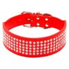 Inch Width Full Sparkly Crystal Diamond Dog Collar for Medium Large Dogs