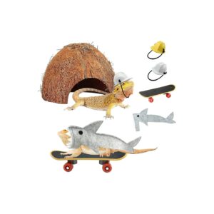 Includes Coconut Shell Hideout, Helmet Hat, and Mini Scooter Toy