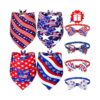 Independence Day Pet Costume Accessories Dog Bandana and Collar Set