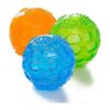 Indestructible Squeaky Rubber Dog Ball Pack for Small to Large Dogs - 3 Vivid Colors