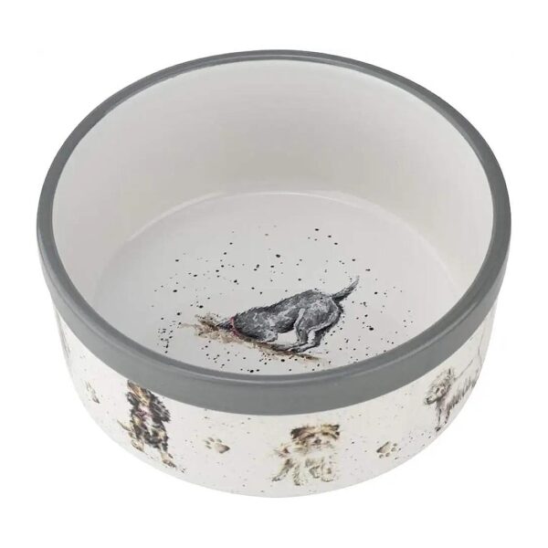 Indoor Ceramic Dog Bowl with Fine Bone China for Small and Medium Breed Pet Feeding