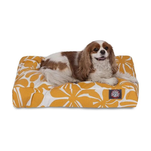 Indoor Outdoor Pet Bed with Removable Cover and Stain Resistant Polyester Fabric