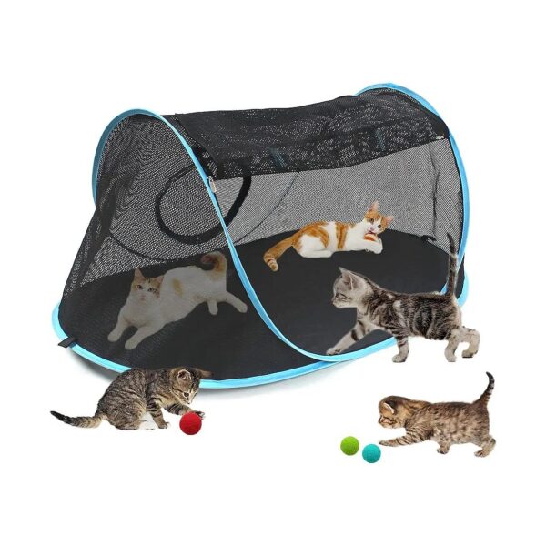 Indoor Outdoor Playpen for Cats Mesh Fabric Tent Play Kennel