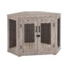 Indoor Pet Crate with Storage End Table and Cushion for Small to Medium Dogs