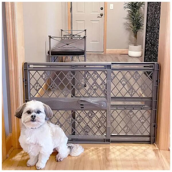 Indoor Pet Safety Gate for Doorways 26-40" Wide Made in USA Fieldstone Gray