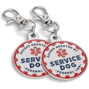 Industrial Puppy Small Dog ID Tags with Rugged Clip and Polished Metal Construction