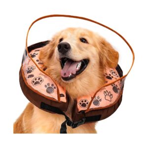 Inflatable Dog Cone for Large Dogs After Surgery with Adjustable Strap Buckle