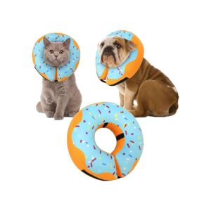 Inflatable Donut Collar for Dogs and Cats Recovery Large Blue Soft and Comfortable