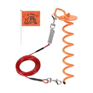 Innovative Swivel Hook Dog Tie Out Stake for Secure Outdoor Freedom