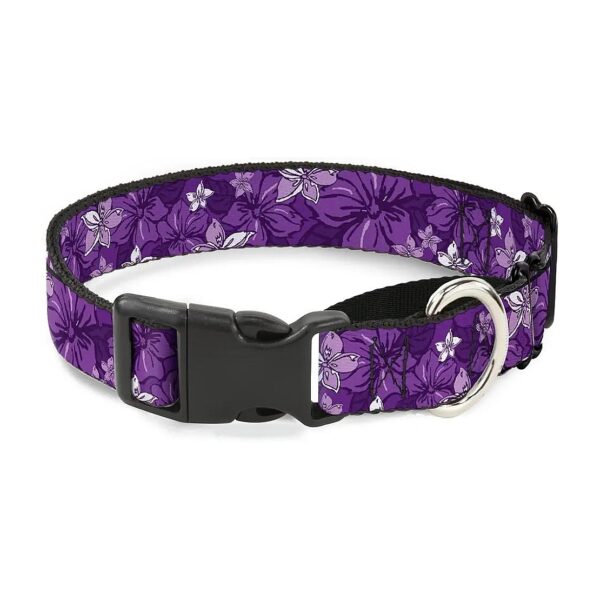 Inspired Hibiscus Collage Pattern Small Dog Collar with Martingale Design