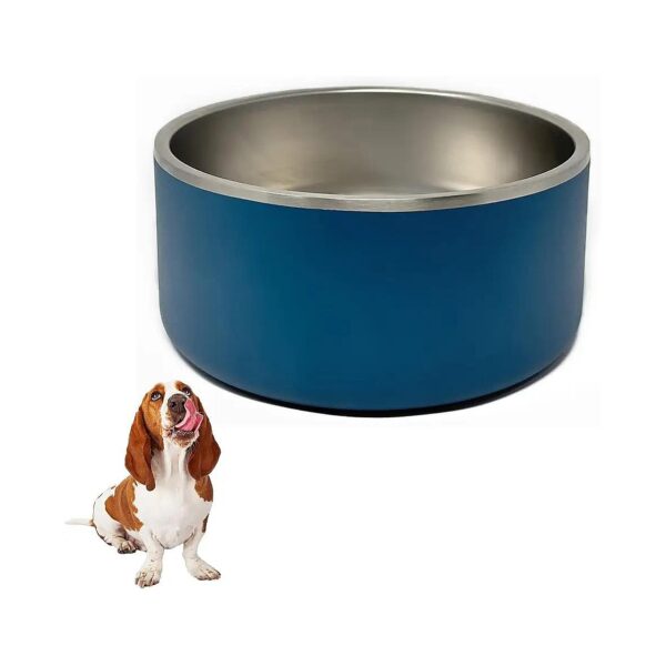 Insulated Dog Bowl for Food and Water with Nonslip Rubber Base