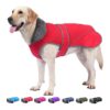 Insulated Fleece Lined Windproof Dog Jacket for Cold Weather Hiking Camping Hunting