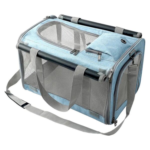 Insulated Pet Carrier Bag with Artificial Sheepskin Pad for Small Animals