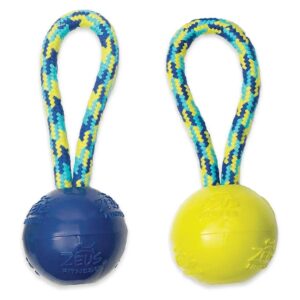 Interactive Blue Yellow Canine Play Toy for Fetch Tug Fun