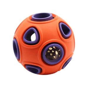 Interactive Dog Ball with Bell, Squeaker, and Teeth Cleaning for Small and Large Breeds