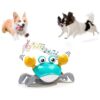 Interactive Dog Toys Crab Toy with Music Sounds for Busy Pups and Kitten Fun Playground