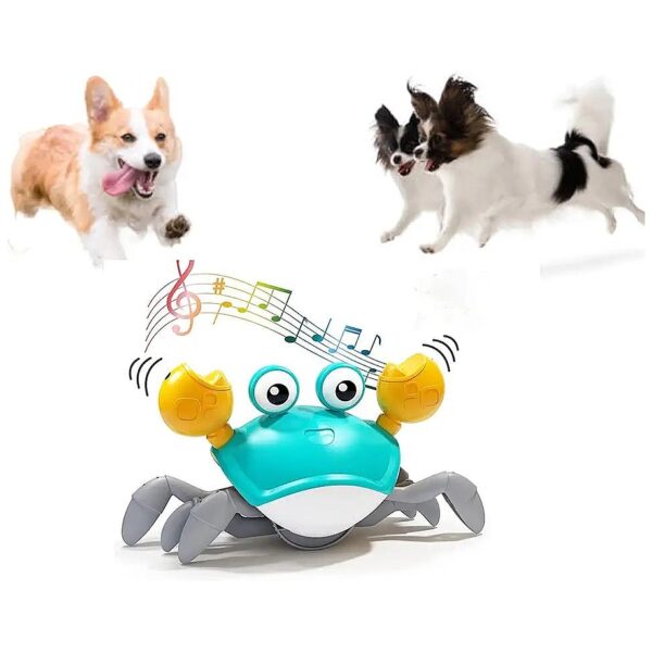 Interactive Dog Toys Crab Toy with Music Sounds for Busy Pups and Kitten Fun Playground