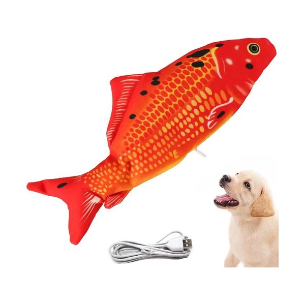 Interactive Pet Toys for Dog Exercise with Washable Flopping Fish and Detachable Motor