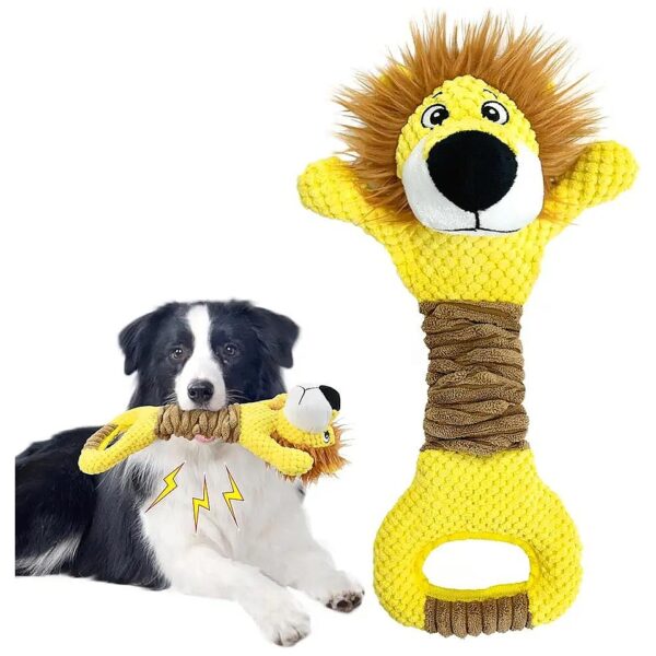 Interactive Plush Dog Toy with Cr