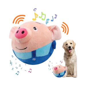 Interactive Plush Toy for Dogs with Music and Bouncing Ball