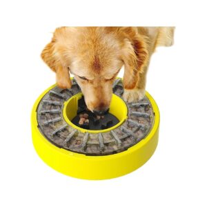 Interactive Slow Feeder Dog Bowl Puzzle for Intelligent Canine Minds