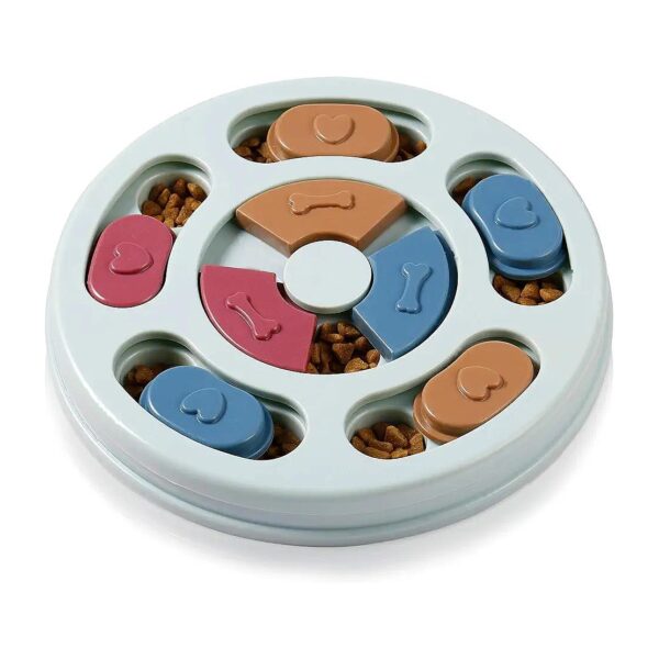 Interactive Slow Feeder Dog Treat Dispenser Puzzle Toy for IQ Development and Digestion