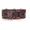 Jacquard Ribbon and Polypropylene Webbing Martingale Dog Collar for XL Dogs with 2" Width