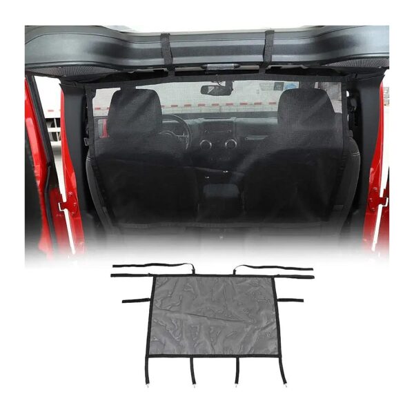 Jeep Wrangler Rear Seat Divider Net Mesh for Pet Dog Car Barrier Cargo Net Black