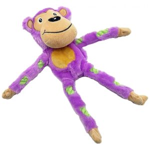 Jumbo Monkey Dog Toy with Squeaker and Chewable Rope for Small to Large Canines