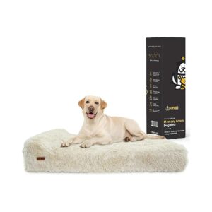 Jumbo Orthopedic Memory Foam Dog Bed with Pillow for Large Breed Dogs