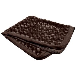 Jumbo X-Large Plush Faux Fur and Suede Dog Bed Cover Machine Washable Chocolate Brown