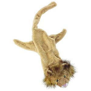 Jungle Cat Design Skinneeez Dog Toy for Tug-of-War and Playtime without Messy Stuffing