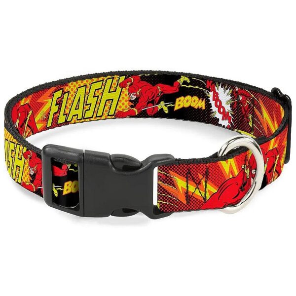 KABOOM Dog Collar Plastic Clip Collar with Buckle 11-17 Neck