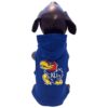 Kansas Jayhawks Themed Cotton Lycra Dog Shirt with Hood for Cozy and Trendy Canines