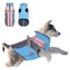 Keep Your Large Dog Warm and Safe with This Reflective Dog Winter Coat XLarge Blue Pink