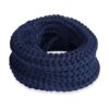 Keep Your Small Dog Warm with Navy Soft Knit Dog Infinity Scarf XS/S Size