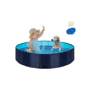 Kid Baby Friendly Hard Plastic Bath Tub for Small Medium Large Dogs Cats 48 Inch Foldable